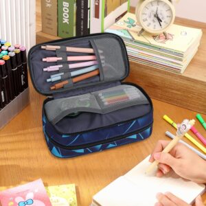 Mountain guest Pencil Cases for kids, Large Capacity Pencil Pouch, Office College School Marker Organizer Case pen for Men Women Adult Teens