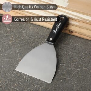 Bates- Putty Knife, 4 Inch, Carbon Steel, Flexible, Metal Scraper, Drywall Spackle Knife, Metal Paint Scraper Tool, Putty Knife Scraper, Wall Scraper, Metal Putty Knife, Drywall Putty Knife