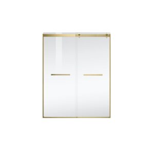 elegant kitchen and bath sd202-6076bgd frameless shower door 60 x 76 brushed gold