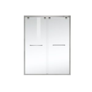 Elegant Kitchen and Bath SD303-6076BNK Semi-Frameless Shower Door 60 x 76 Brushed Nickel