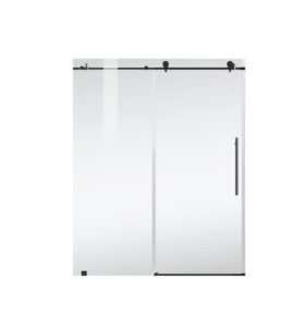 elegant kitchen and bath sd101-6076mbk frameless shower door 60 x 76 matte black