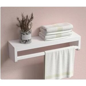 Love Joy Home Set of 4 Floating Shelves Wall Mounted, 16.8 Inches White Book Shelf for Rooms, Classic Wood Wall Bookshelf for Bedroom, Living Room, Bathroom, Kitchen, Toys, Décor, Spice Rack