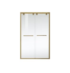 elegant kitchen and bath sd303-4876bgd semi-frameless shower door 48 x 76 brushed gold