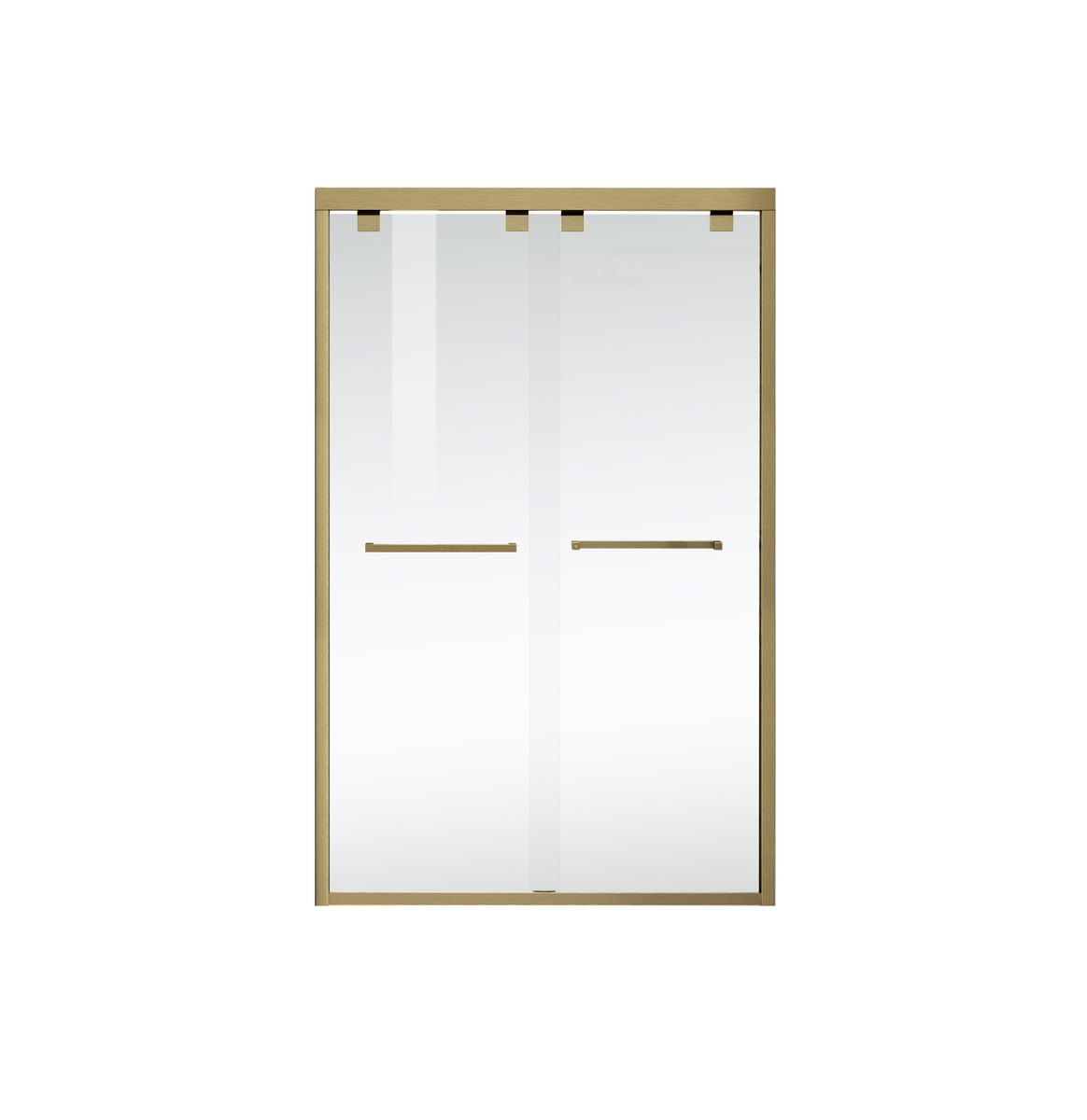 Elegant Kitchen and Bath SD303-4876BGD Semi-Frameless Shower Door 48 x 76 Brushed Gold