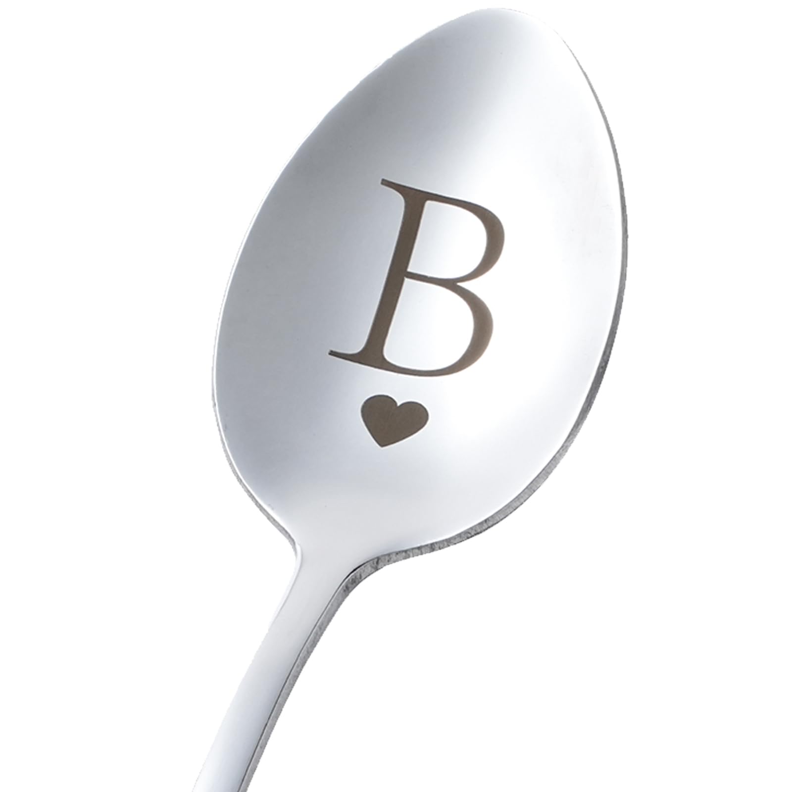 Calltoge Personalized Initial Gifts for Women Men Letter B Stainless Steel Coffee Spoon Birthday Wedding Bridesmaid Proposal Anniversary Graduation Friendship Present Monogrammed Gift (B)