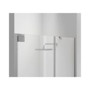 Elegant Kitchen and Bath SD404-4872BNK Semi-Frameless hinged Shower Door 48 x 72 Brushed Nickel