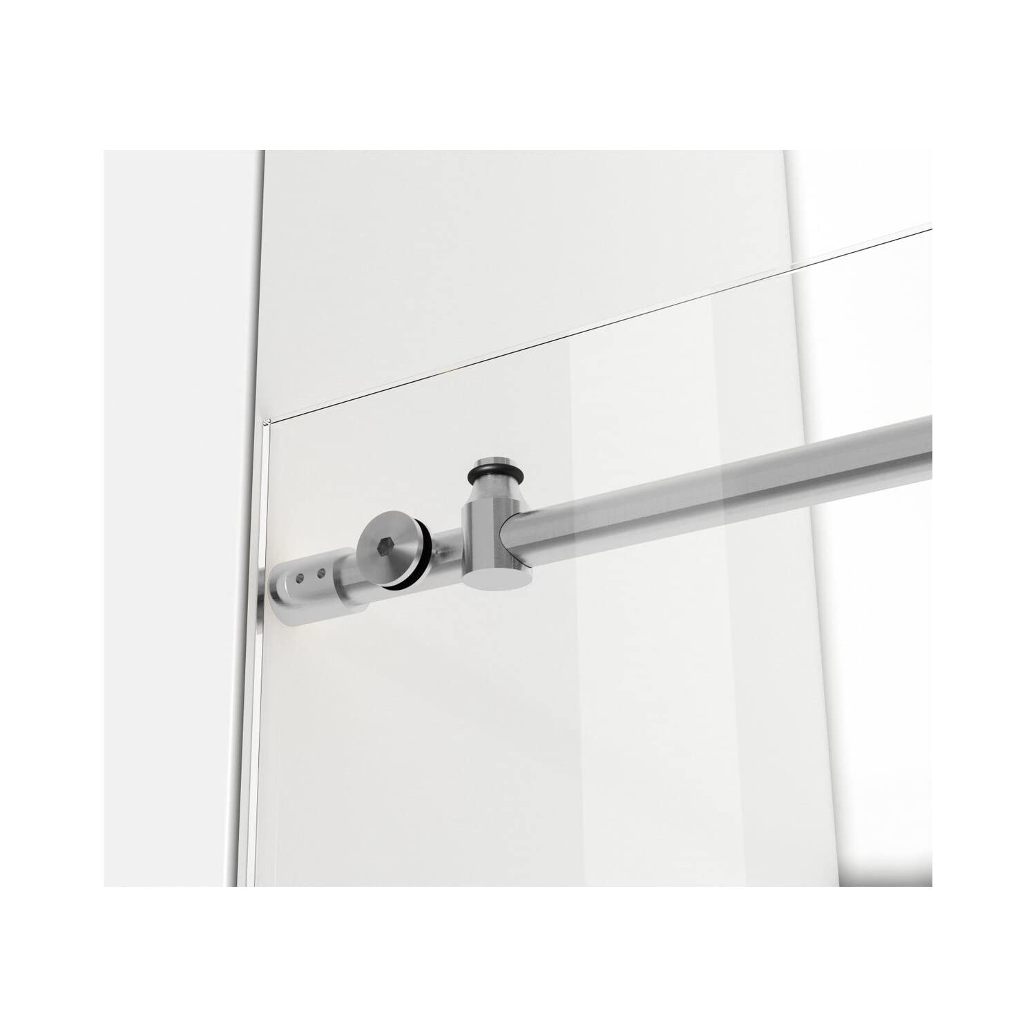 Elegant Kitchen and Bath SD101-4876BNK Frameless Shower Door 48 x 76 Brushed Nickel