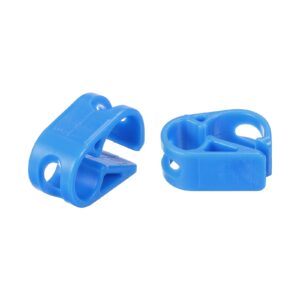 PATIKIL Plastic Tube Tubing Clamps, 5Pcs 1/8" - 5/32" Tube OD Adjustable Precise Flow Control Hose Clamp Clip for Laboratory Pinch Valve, Blue