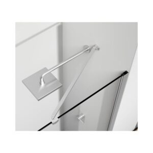 Elegant Kitchen and Bath SD404-4872BNK Semi-Frameless hinged Shower Door 48 x 72 Brushed Nickel