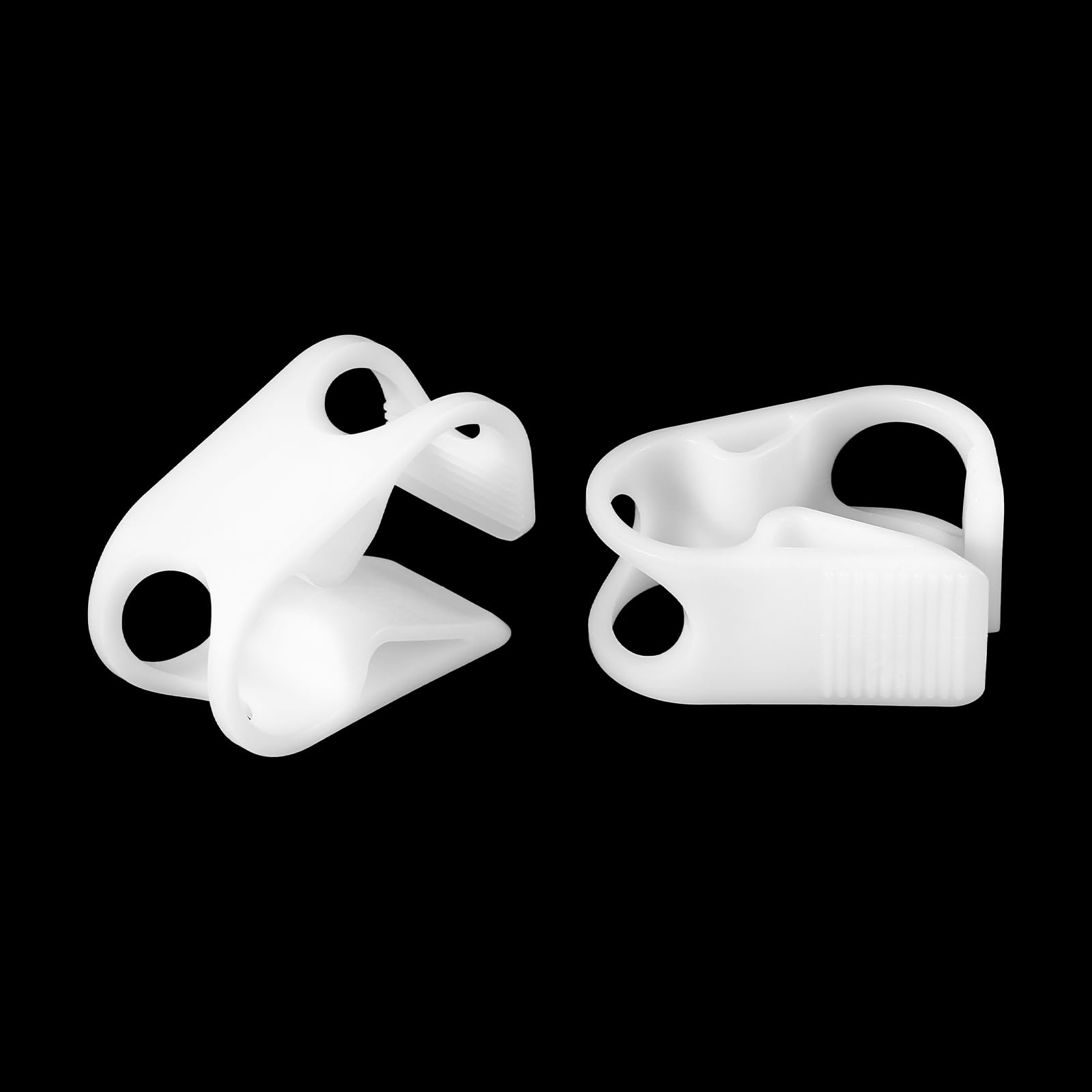 PATIKIL Plastic Tube Tubing Clamps, 2Pcs 3/8" - 5/8" Tube OD Adjustable Precise Flow Control Hose Clamp Clip for Laboratory Pinch Valve, White