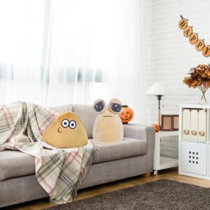 JIXIAOZUAN 8.6in Alien Pou Plush Toy,Cute Emotion Alien Plushie Stuffed Animal Pillow Christmas Birthday Gifts for Boys and Girls (1pcs Alien Plush Toy)