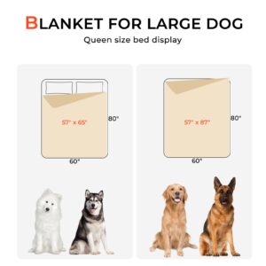 LINENLUX Large Dog Blankets Waterproof Couch Cover for Bed Pet Washable Thickened Furniture Protector Sherpa Fleece Reversible, Black 85" x 57"