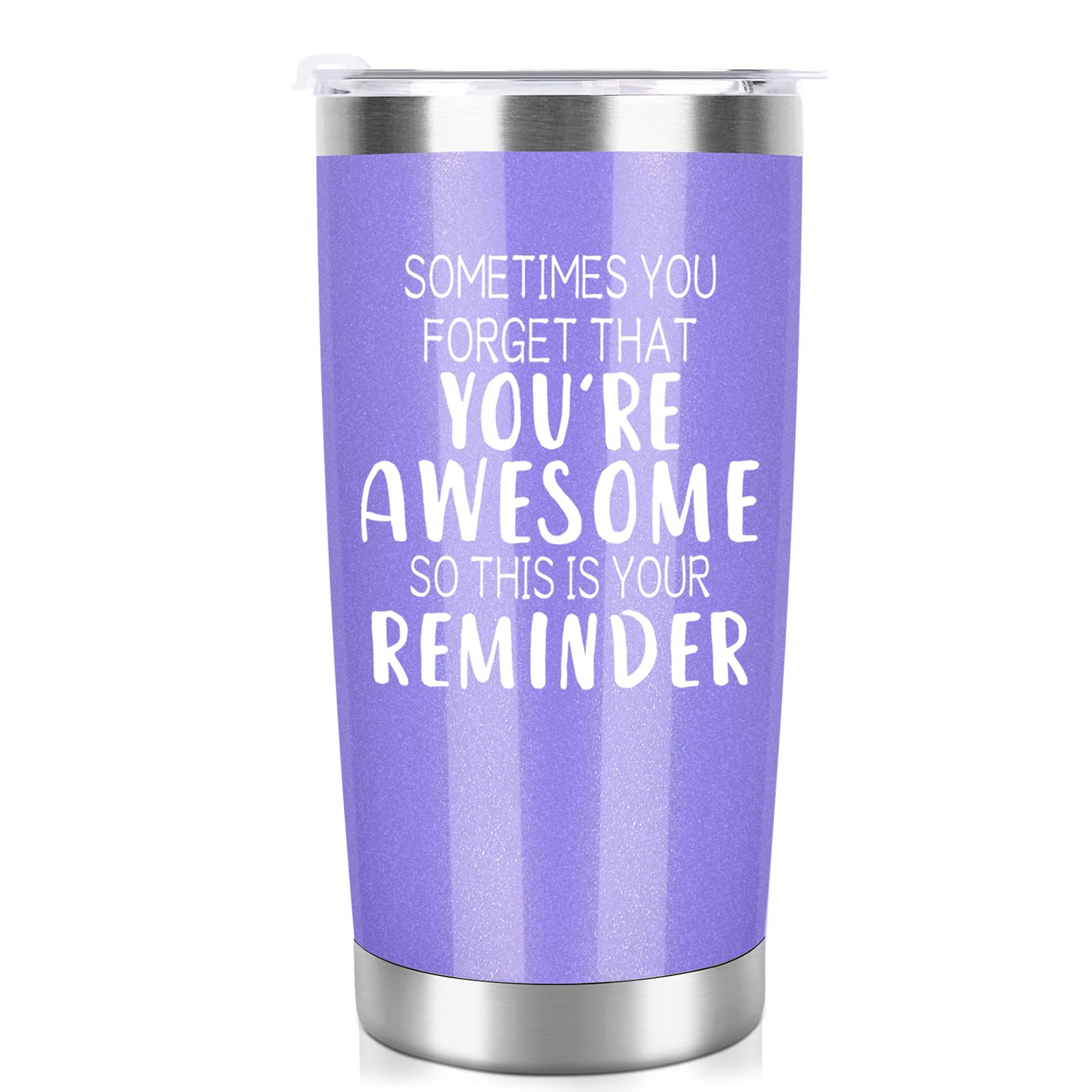 Gifts for Women Her Mom Friends Wife-20 OZ Tumbler Cup with Straws, Lids- Birthday,Christmas,Valentines Day Inspirational Purple Gifts Stocking Stuffers for Best Friend Female Sister Daughter Coworker