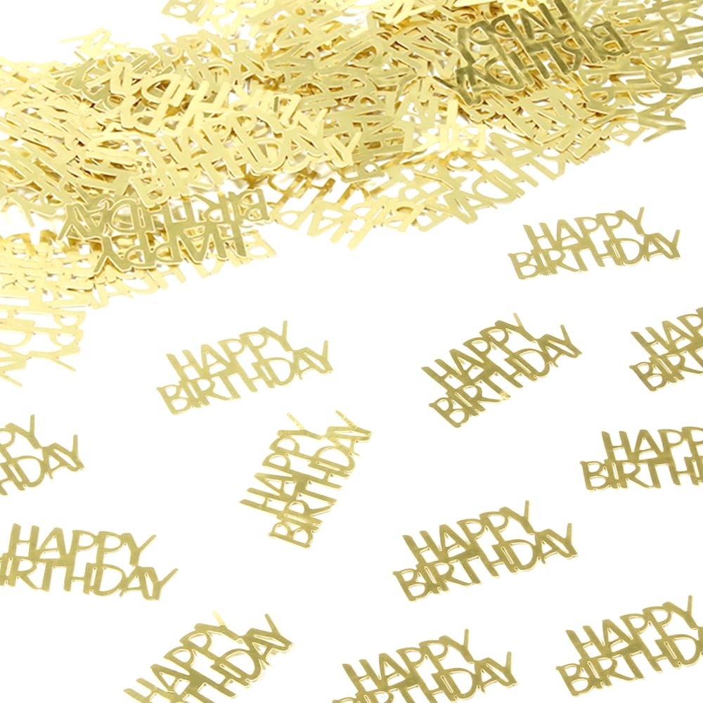 Vofrise Gold Happy Birthday Confetti Birthday Party Decorations Baby/Adult Birthday Table Scatter Party Supplies 100PC