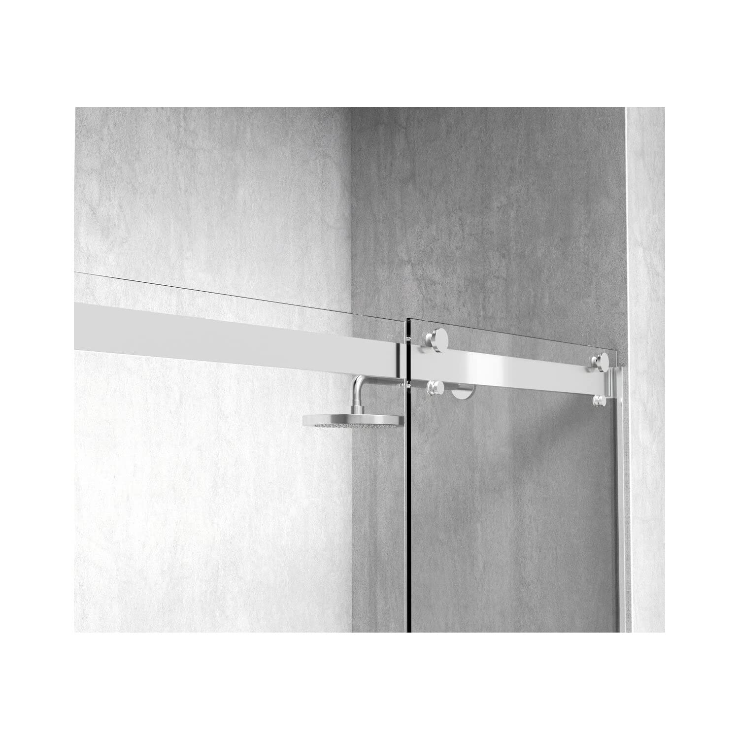 Elegant Kitchen and Bath SD202-4876PCH Frameless Shower Door 48 x 76 Polished Chrome