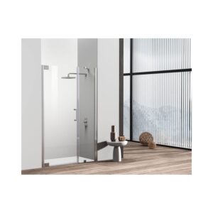 Elegant Kitchen and Bath SD404-4872PCH Semi-Frameless hinged Shower Door 48 x 72 Polished Chrome