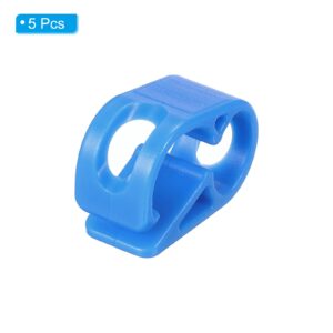 PATIKIL Plastic Tube Tubing Clamps, 5Pcs 1/8" - 5/32" Tube OD Adjustable Precise Flow Control Hose Clamp Clip for Laboratory Pinch Valve, Blue