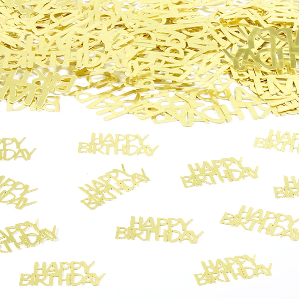 Vofrise Gold Happy Birthday Confetti Birthday Party Decorations Baby/Adult Birthday Table Scatter Party Supplies 100PC