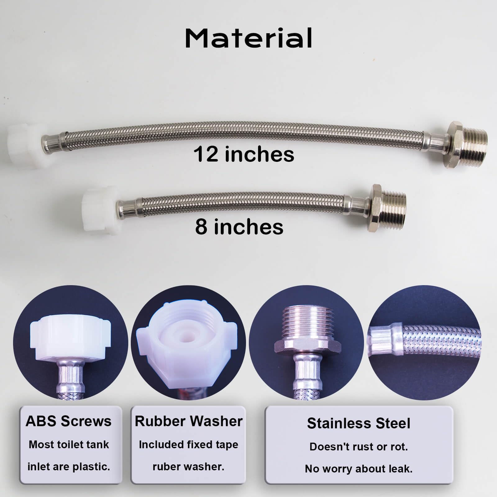 Toswin Toilet Connector Hose,Bidet Extension Connector,8 inch 7/8 Female to 7/8 Male flexible adapter,Widely Applicable Toilet Hose Extension,Compatible with TOTO Series Washlet Toilet