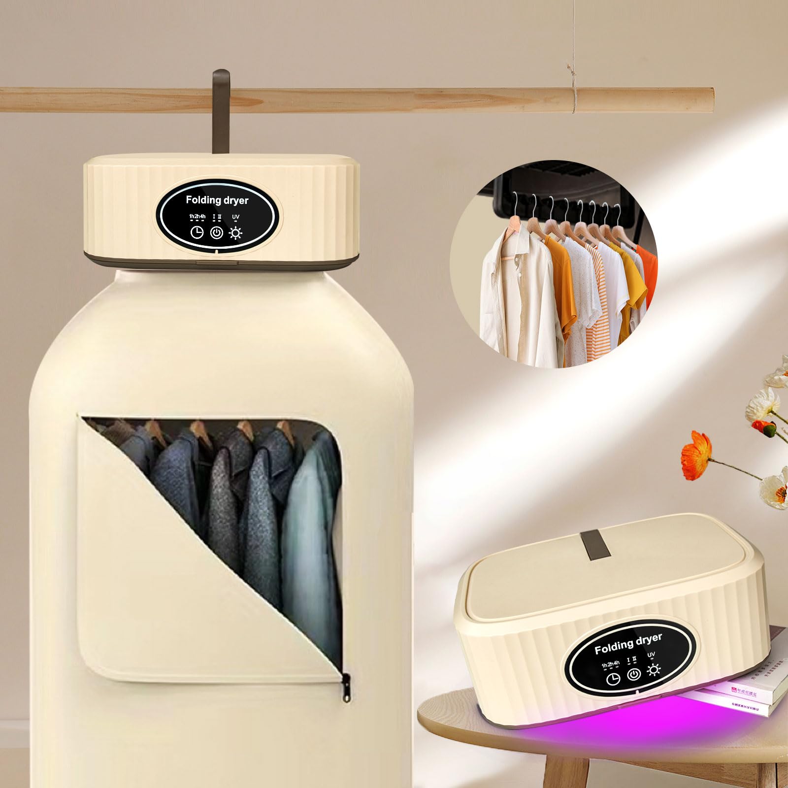 Aikosell Portable Clothes Dryer,Portable Dryer for Laundry with Dry Bag,600W Mini Dryer for Clothes Easy to Use, Compact Apartment For Travel,RV.