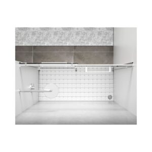 Elegant Kitchen and Bath SD202-4876PCH Frameless Shower Door 48 x 76 Polished Chrome