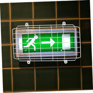 FOYTOKI Metal Exit Sign Cover Protective Wire Guard for Emergency Light Wall Mounted Safety Shield for Exit Signs Durable Light Guard to Prevent Damage