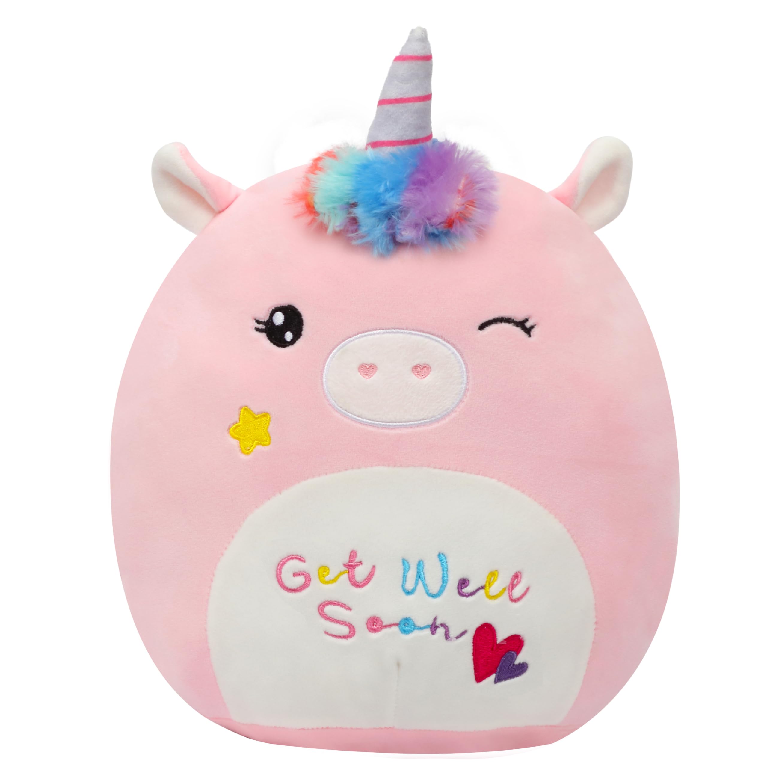 Easfan Get Well Soon Unicorn Plush Pillow Soft Plush Toy Get Well Soon Gifts for Kids Patient Feel Better for Women Throw Pillow Sofa Cushion Home Decoration