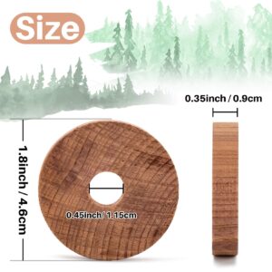 MAQIHAN 24 Cedar Blocks for Clothes Storage - Cedar Chip Closet Drawer Freshener for Dresser Cedar Wood Rings Smell Freshener Bedding Comforter Storage Cedar Scented Drawer Liner Wardrobe Refresher