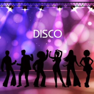 Motiskyy 12 Pcs Disco Dance Silhouettes Cutouts Large Retro Removable PVC Wall Decal Self Adhesive Party Decorations Waterproof Silhouettes PVC Wallpaper (35.43 Inch)