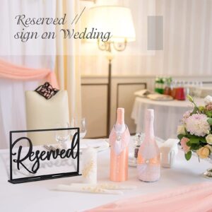 For Creative Reserved Table Sign With Base Acrylic VIP Wedding Signs Table Decorative For Party Reception Event Celebrat Acrylic Reserved Signs For Tables Chairs Wedding Pews VIP Reserved Sign Place