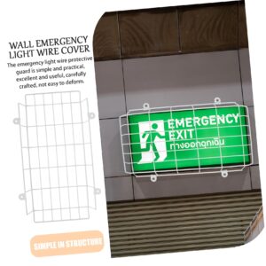 FOYTOKI Metal Exit Sign Cover Protective Wire Guard for Emergency Light Wall Mounted Safety Shield for Exit Signs Durable Light Guard to Prevent Damage