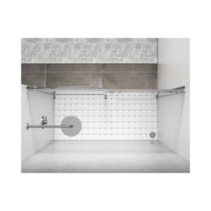 Elegant Kitchen and Bath SD202-4876BNK Frameless Shower Door 48 x 76 Brushed Nickel