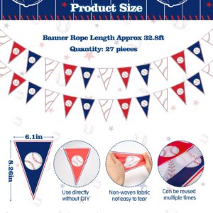 4 Pcs Baseball Party Decorations kit with 3pcs Baseball Theme Tablecloth and 1pc Baseball Banner, Baseball Party Supplies for Kid and Baseball Fans Sports Theme, Birthday Decor