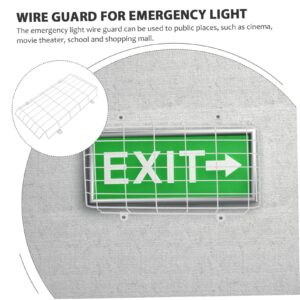 FOYTOKI Metal Exit Sign Cover Protective Wire Guard for Emergency Light Wall Mounted Safety Shield for Exit Signs Durable Light Guard to Prevent Damage