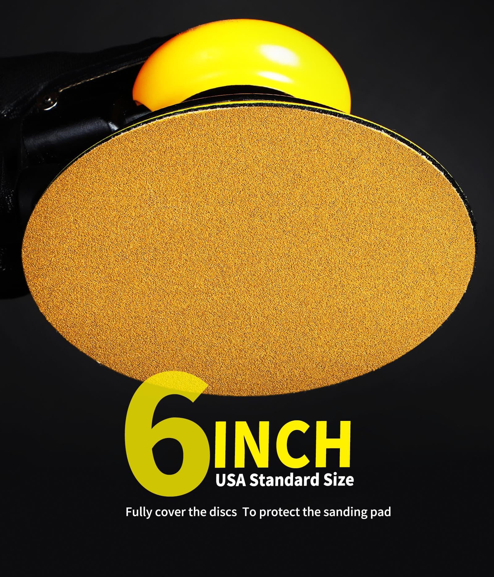 Keeimp 6 Inch Sanding Discs Hook and Loop No Hole, Da Sandpaper for Automotive and Woodworking, 80, 120, 220, 320, 400 Grit, 20 PCS Each Grit(Pack of 100)