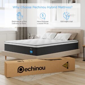 Full Size Mattress,10 Inch Hybrid Full Mattress in a Box with Memory Foam & Individual Pocket Spring for Motion Isolation, Edge Support, Soft and Comfortable, Pressure Relief, Medium Firm CertiPUR-US