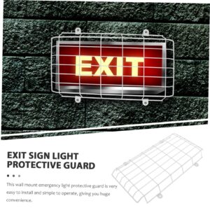 FOYTOKI Metal Exit Sign Cover Protective Wire Guard for Emergency Light Wall Mounted Safety Shield for Exit Signs Durable Light Guard to Prevent Damage