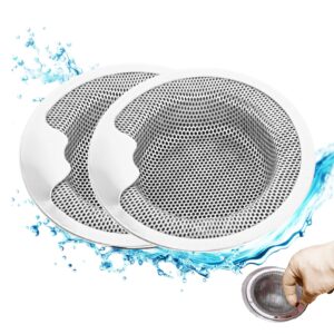 jatyp 2 pack kitchen sink strainer stainless steel with upgraded handle, strainer for most sink strainer kitchen drain,anti-clogging drain basket collector