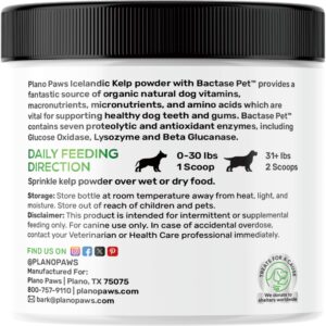 Dog Teeth Cleaning Powder - Dog Plaque and Tartar Remover - Dental Powder for Dogs Teeth with Bactase PET - Dog Breath Freshener to Help Overall Dog Dental Care - Ideal for Mouth, Teeth and Gum Health