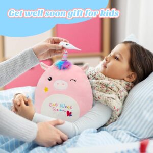 Easfan Get Well Soon Unicorn Plush Pillow Soft Plush Toy Get Well Soon Gifts for Kids Patient Feel Better for Women Throw Pillow Sofa Cushion Home Decoration