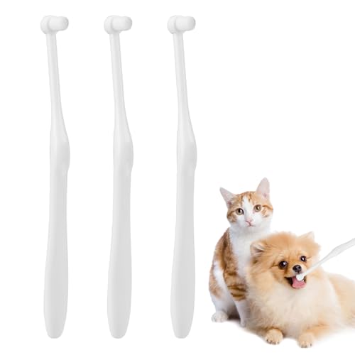 KALIONE 3Pcs Soft Cat Toothbrush Soft Bristle Dog Toothbrushes Nano Pet Dental Care Oral Hygiene Toothbrush for Sensitive Pet Teeth Gums, Puppy Kitten Toothbrush