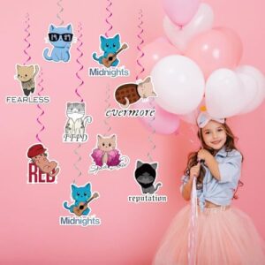 Singer Party Decorations Hanging Swirls, Cat Music Album Party Decorations Singer Birthday Party Supplies Hanging Swirls for Fans Birthday Party Decorations Cutouts