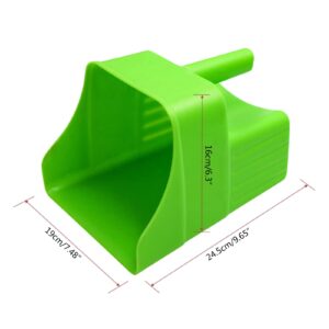 Plastic Enclosed Feed Scoop Heavy Duty Durable Stackable Feeding Scoop Large Capacity Farm Supplies For Sorting Seed Plastic Utility Scoop