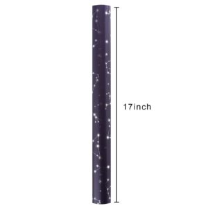 MAYPLUSS Reversible Cosmic Galaxy Gift Wrap - 17.3in * 32.8 Ft - Navy Blue Vibrant Starry Star Shine Outer Space Planetary Pattern Roll Gift Wrapping Paper for Birthday, Wedding, Party DIY Craft