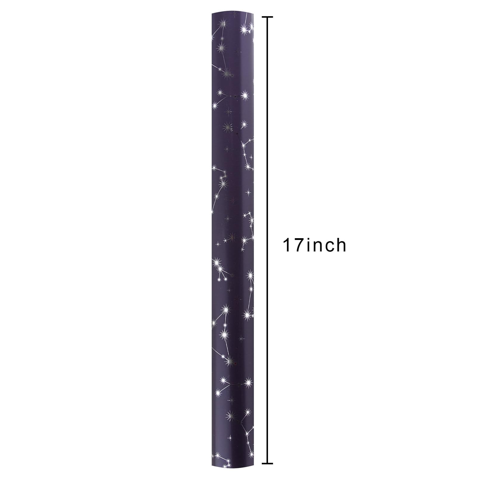 MAYPLUSS Reversible Cosmic Galaxy Gift Wrap - 17.3in * 32.8 Ft - Navy Blue Vibrant Starry Star Shine Outer Space Planetary Pattern Roll Gift Wrapping Paper for Birthday, Wedding, Party DIY Craft