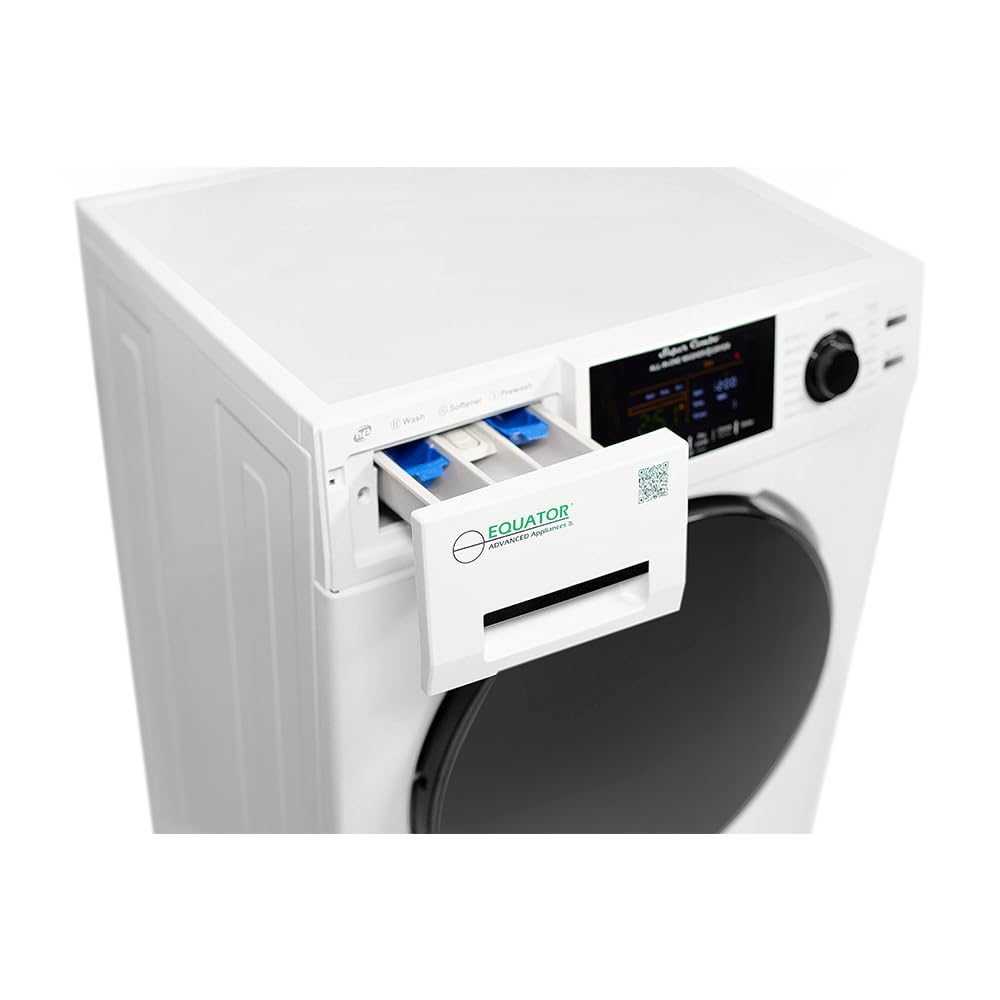 Equator All-in-One Washer Dryer VENTED-DRY 30% FASTER than Condense 15lb 110V in White