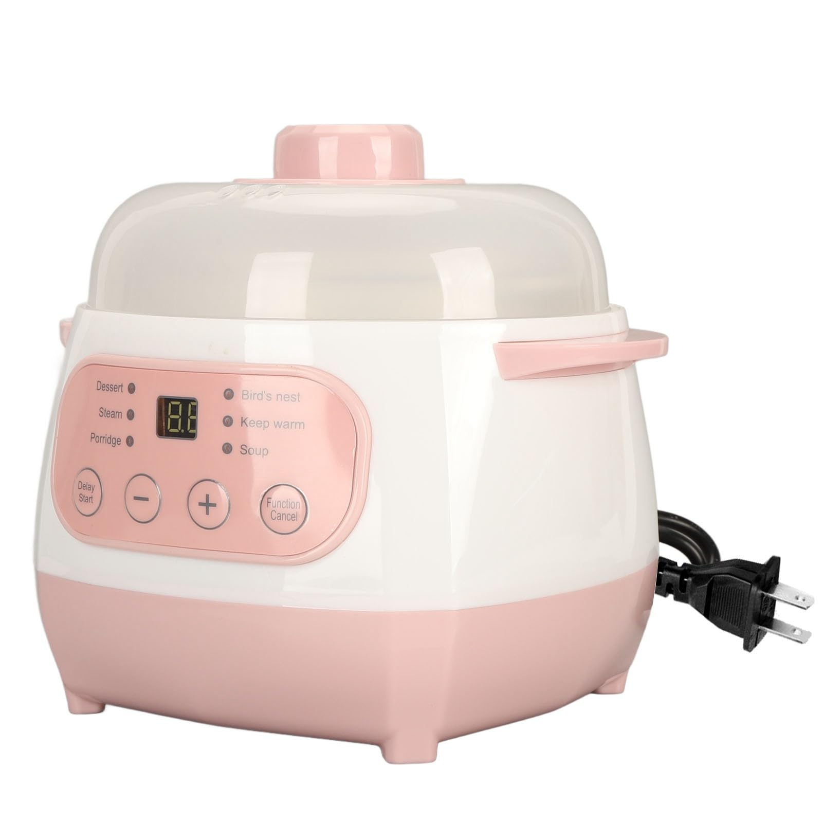 Sorandy 1L Electric Stew Pot, 200W Compact Cooker with Anti Dry Burn, 24H Reservation, Easy to Use and, for Rice, Porridge, Soup (US Plug 110V), Sorandyfgprhszc1e-12