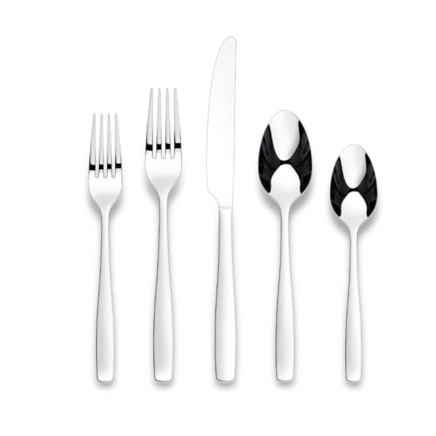 ORNATIVE - Eloise Flatware Set with Service for 8, Silverware Set Includes Knives, Forks & Spoons for Home, Kitchen & Restaurant, 18/0 Stainless Steel & Dishwasher Safe - 45 Pieces, Silver