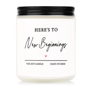 niyewsor scented candle- new beginnings gifts for women men, congratulations gift, divorce gifts for women, wedding gifts for her him, housewarming/farewell/leaving gifts for coworker