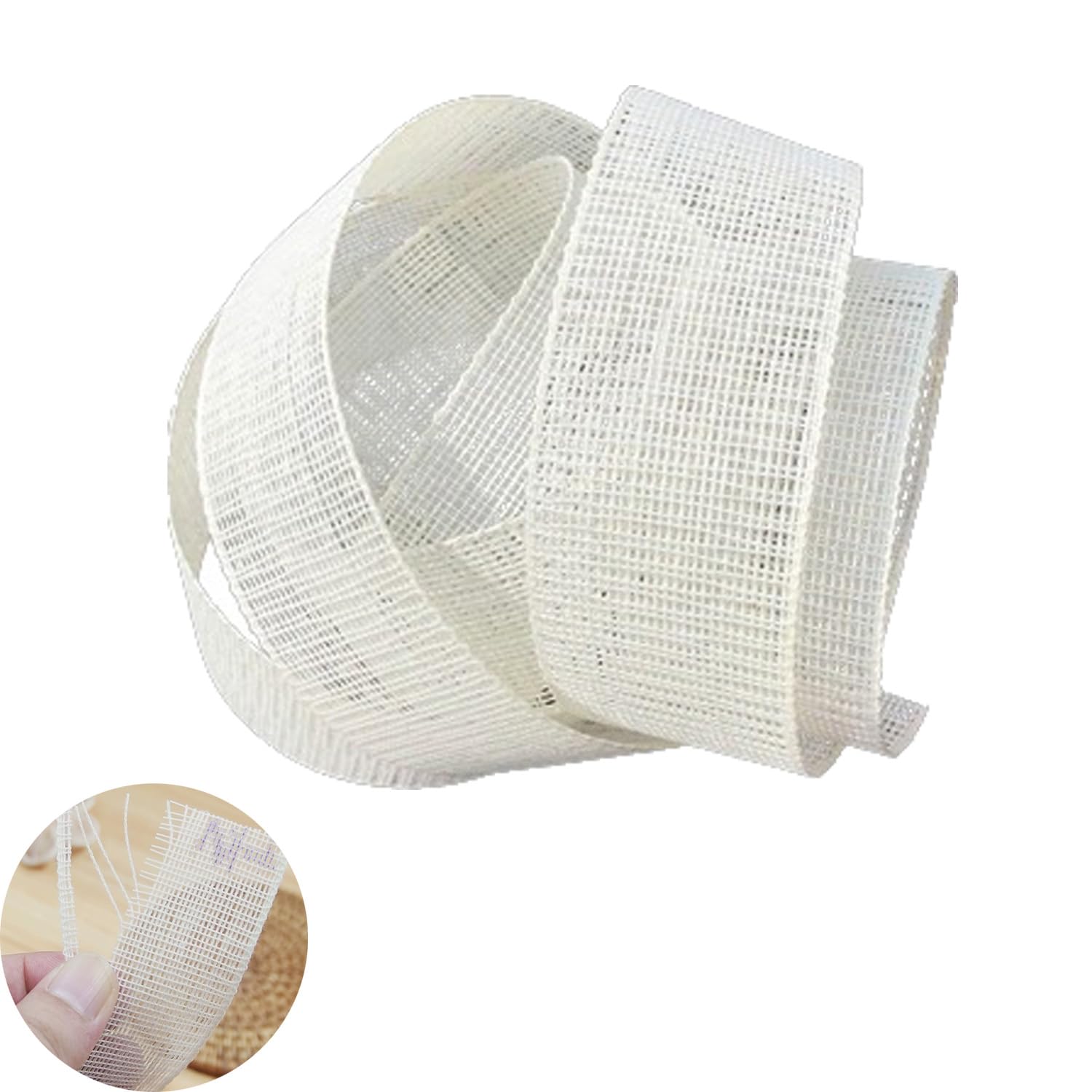 ArrErr 2 Yards Fishbone Boning Lining 3.5cm Width Cloth Webbing Strap Support Tape for Wedding Dress Edge Sewing DIY Skirts Corset Vest Bodice Bustier Fabric, beige, AE-117